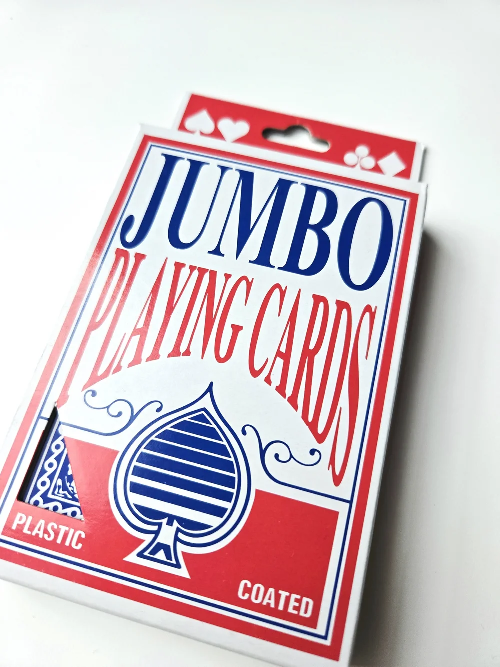 Jumbo Playing Cards Full Deck Plastic Coated NWT